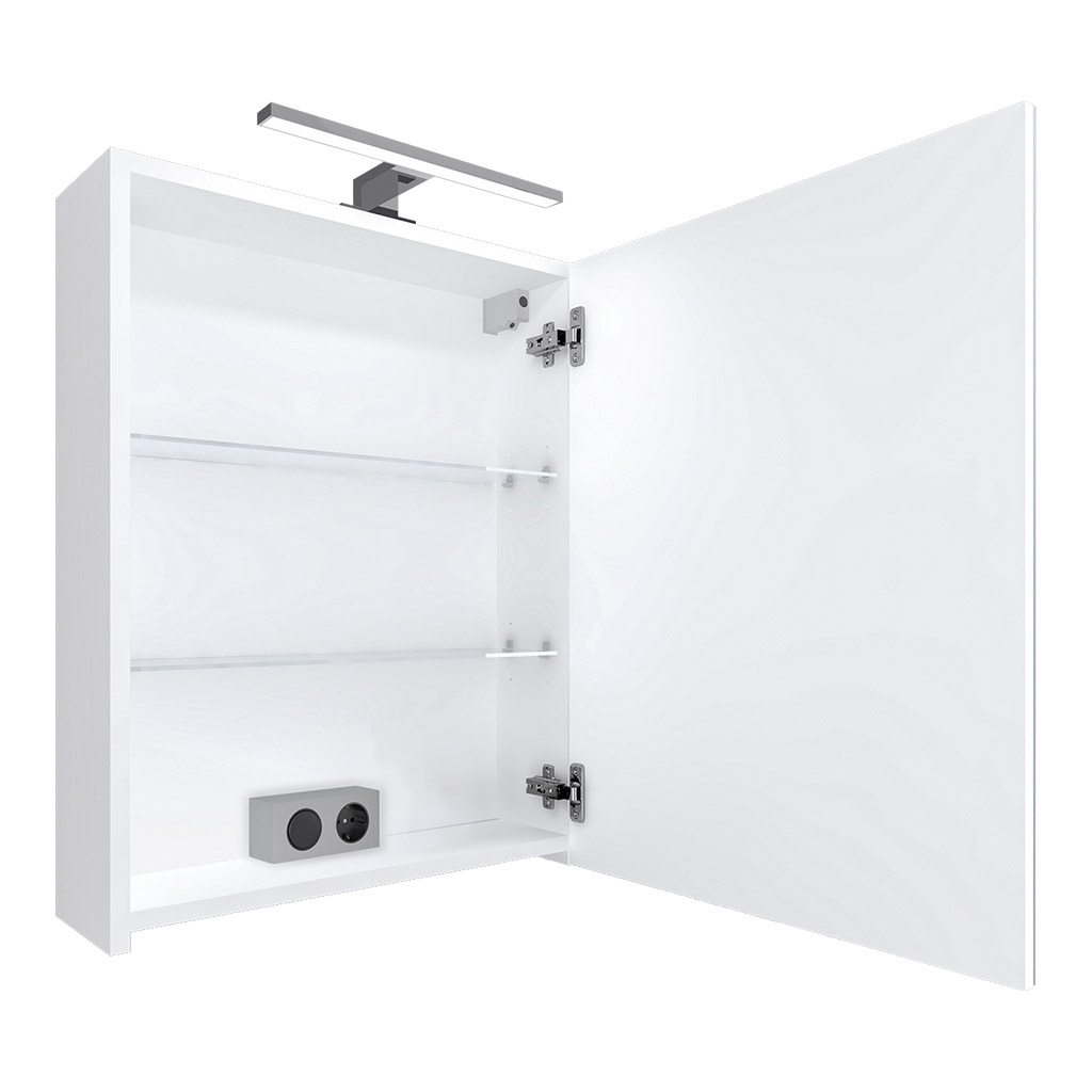 Zrcadlová skříňka závěsná s LED osvětlením Fabi W 50 ZS
