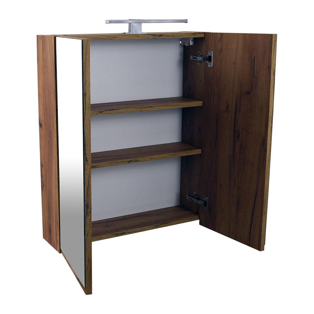 Zrcadlová skříňka závěsná Antico GO 70 ZS LED-CR s osvětlením Anna LED 30 CR, chrom (Antico GO 70 ZS LED-CR)