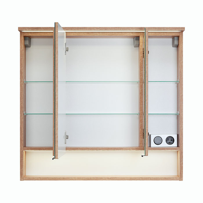 Zrcadlová skříňka závěsná s LED osvětlením Donau 80 ZS