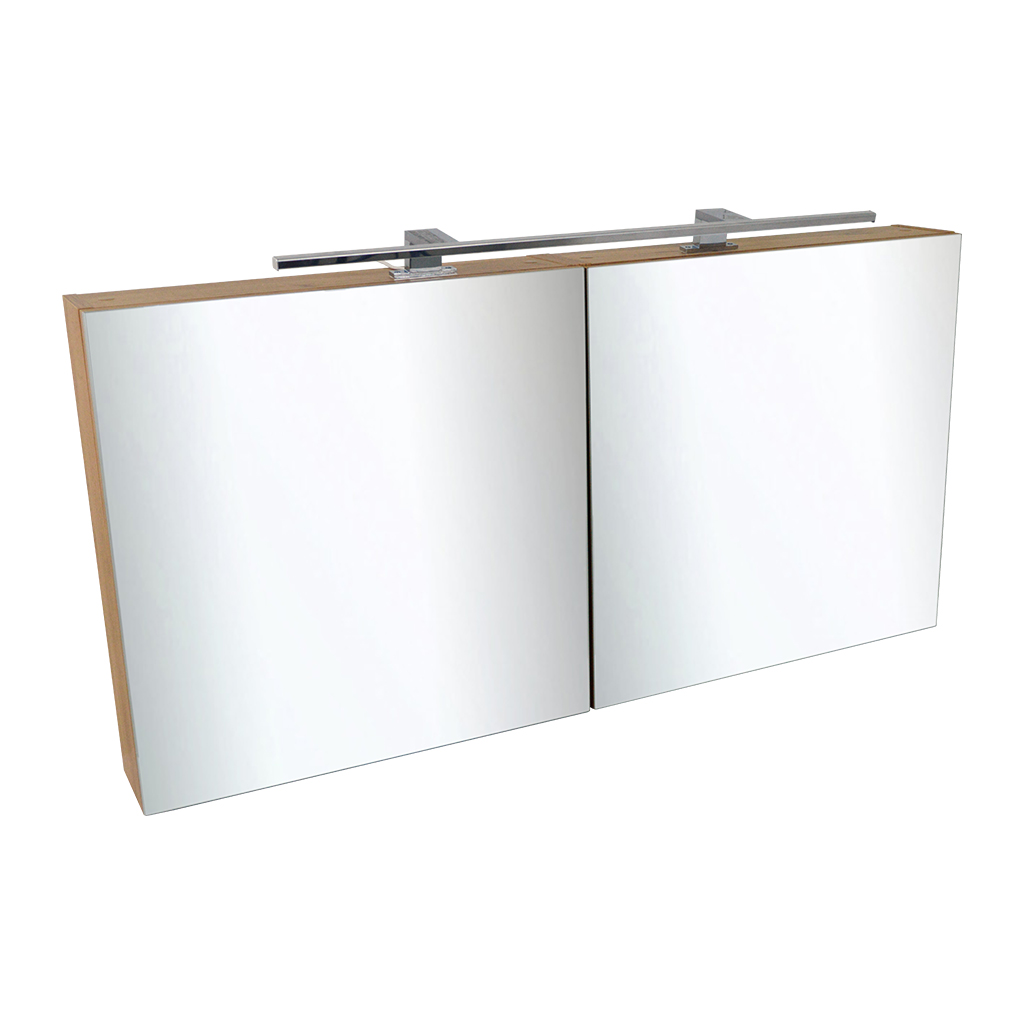 Zrcadlová skříňka Ideos OW 120 ZS LED-B s osvětlením Anna LED 80 B, černá