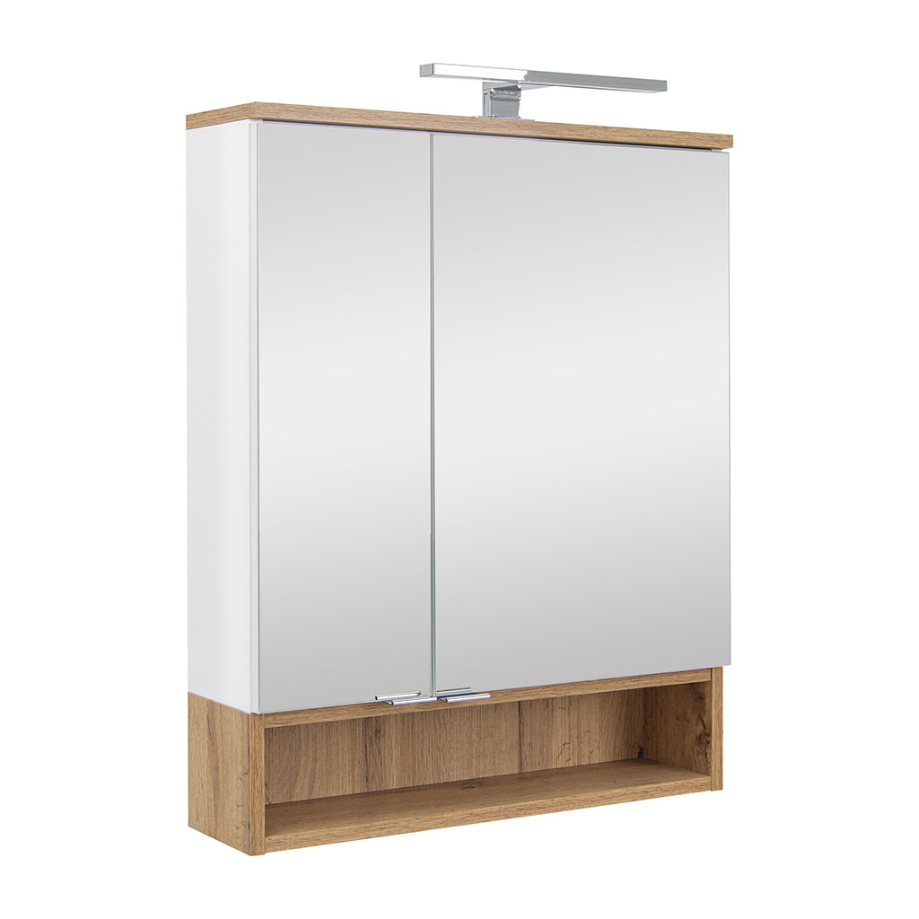 Zrcadlová skříňka závěsná s LED osvětlením Nelis W 60 ZS